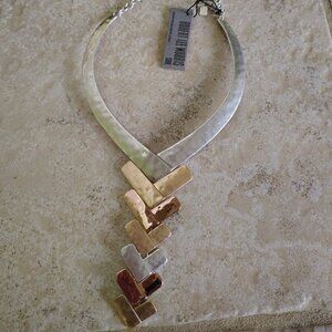 Robert Lee Morris Soho new  modernist chunky statement pendant necklace